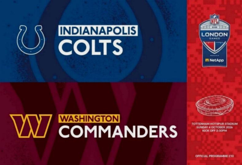 2026 NFL (IN LONDON) INDIANAPOLIS COLTS v WASHINGTON COMMANDERS